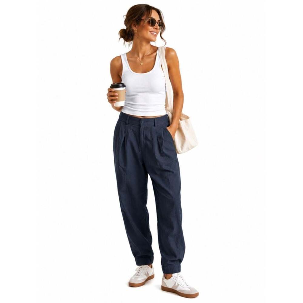 Everlane Women's Navy and Blue Trousers
